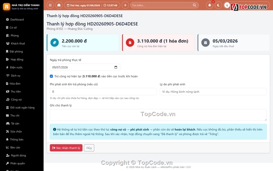 Source PHP,Quản lý nhà trọ,SQL